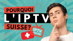 Famille suisse regardant IPTV sur une smart TV à la maison